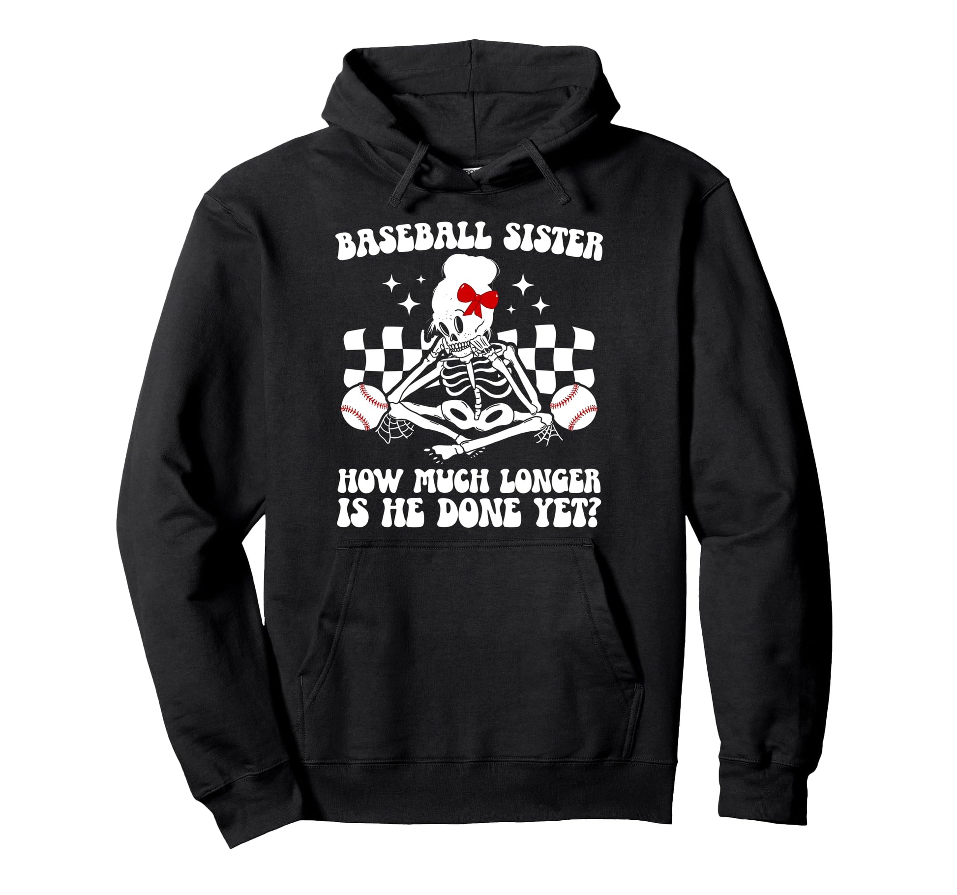 Baseball Sister Groovy Baseball Hoodie - Streetwear Style for Adults - T-Shirt, Sweatshirt, Hoodie