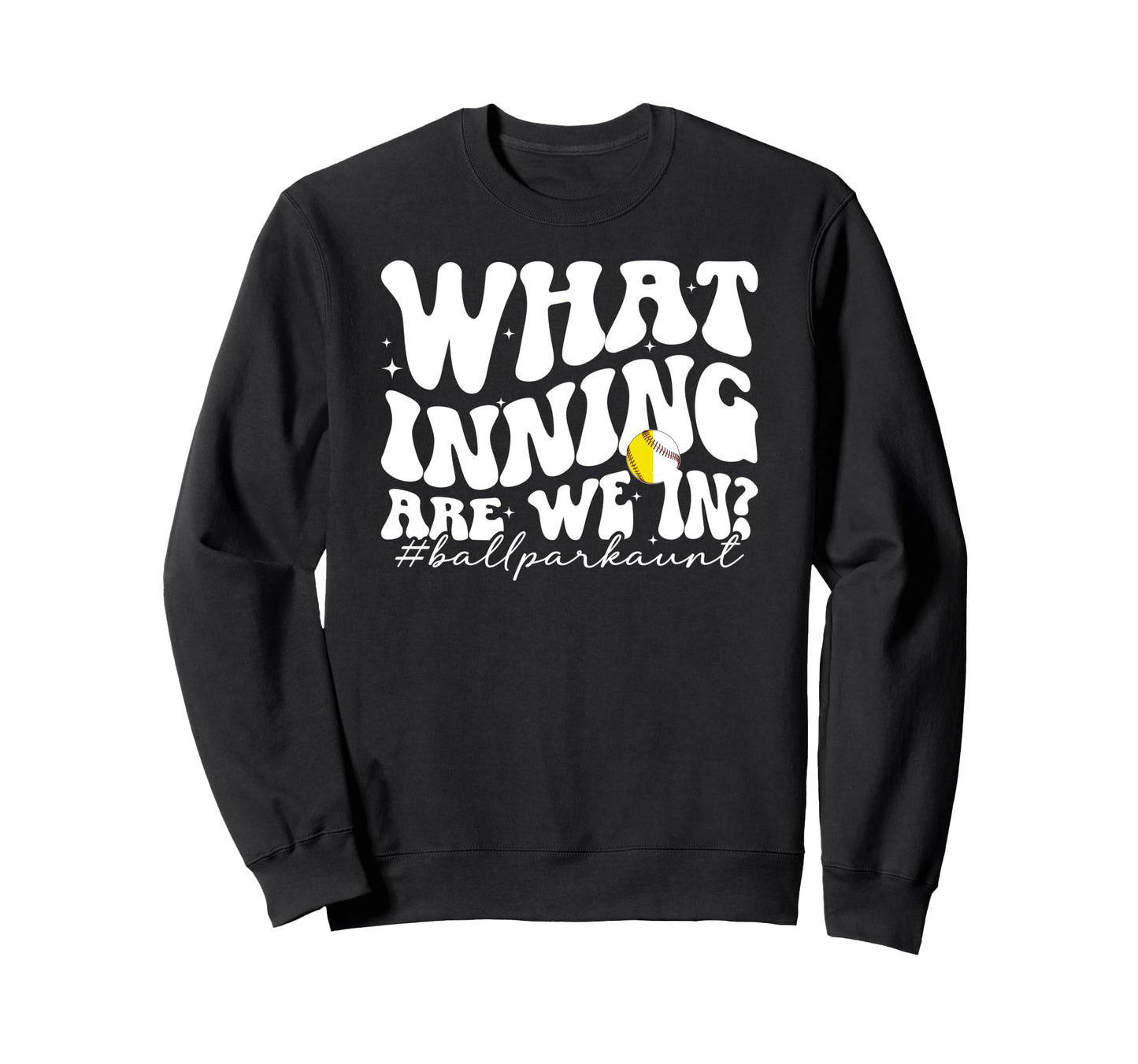 Ballpark Aunt Groovy Softball Sweatshirt - Streetwear Style Men Women - T-Shirt, Sweatshirt, Hoodie