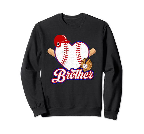 Baseball Brother Matching Family Sweatshirt - Minimalist Print Men Women - T-Shirt, Sweatshirt, Hoodie