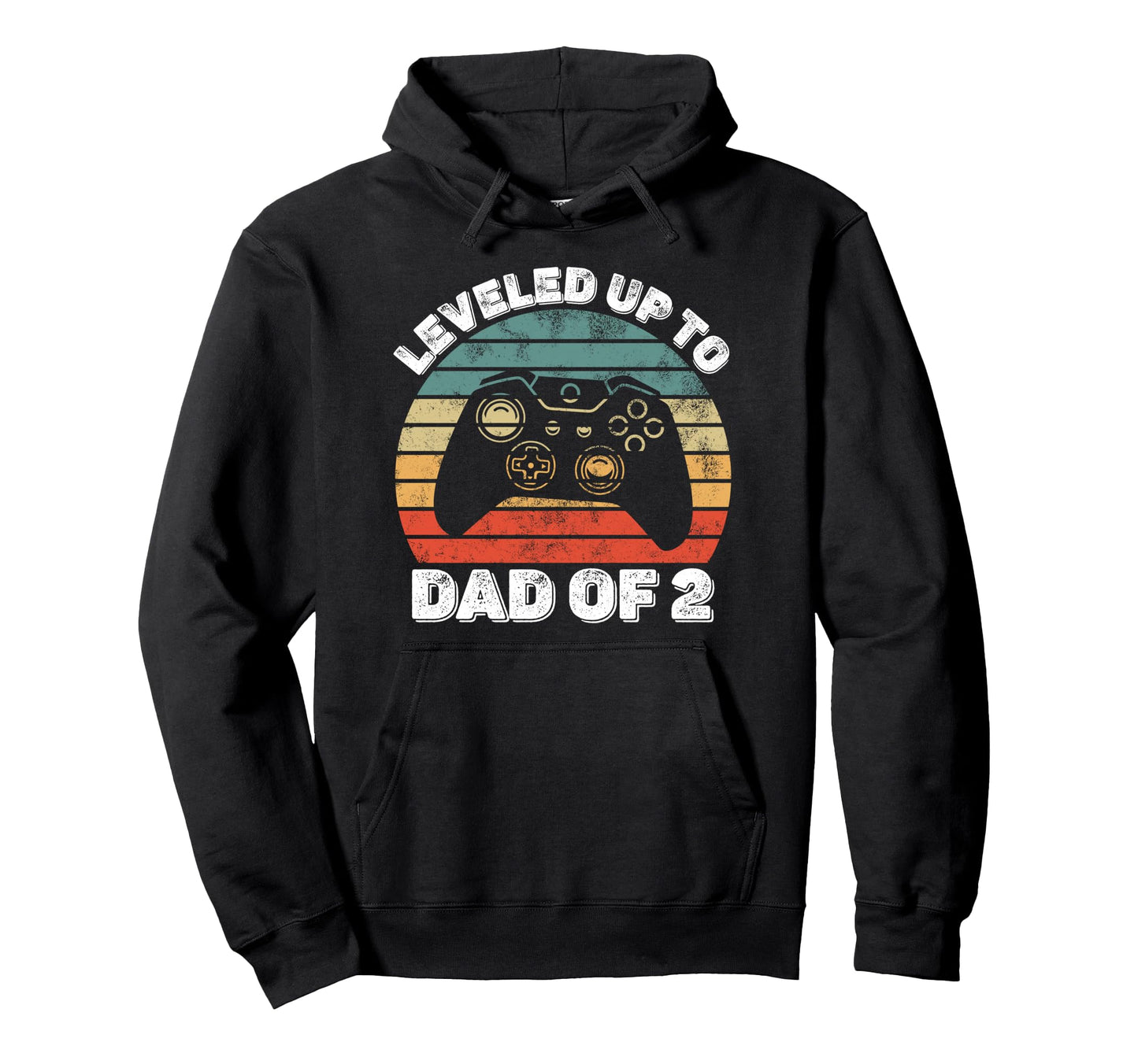 Leveled Up To Dad 2 Gamer Controller Hoodie - Custom Art Print Men Women - T-Shirt, Sweatshirt, Hoodie