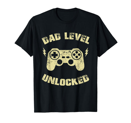 Dad Level Unlocked Gaming Controller T-Shirt - Custom Art Print Men Women - T-Shirt, Sweatshirt, Hoodie