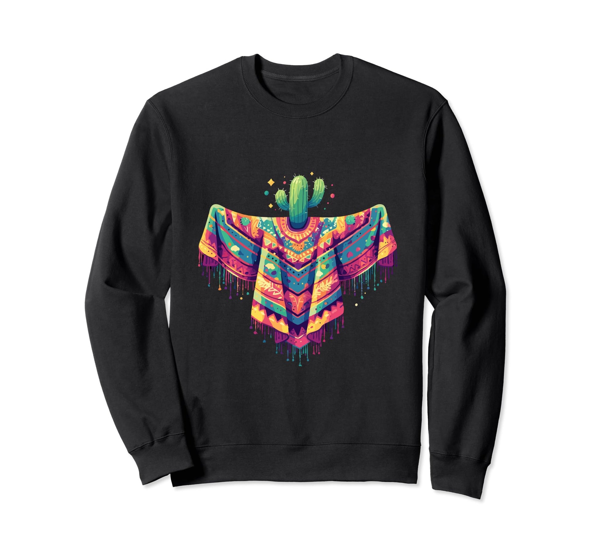 Cactus Serape Succulent Plant Cacti Sweatshirt - Streetwear Style Unisex - T-Shirt, Sweatshirt, Hoodie