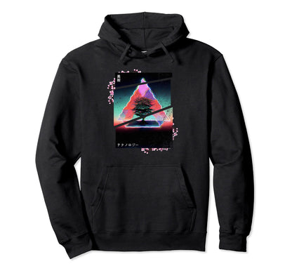 Retrowave Roots Tree Indie Life And Lofi Hoodie - Graphic Print for Adults - T-Shirt, Sweatshirt, Hoodie