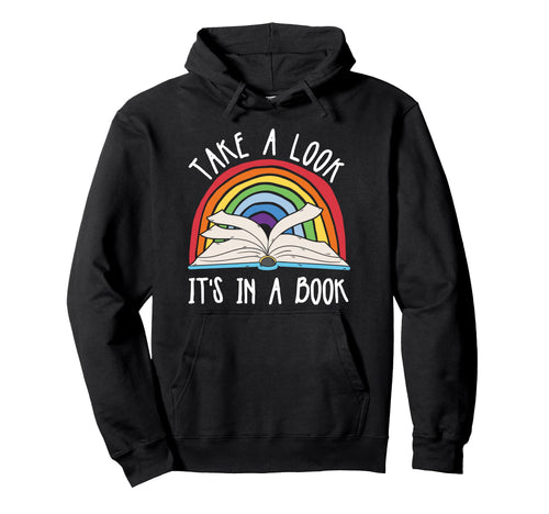 Take Its Book Reading Rainbow Hoodie - Trendy Graphic Men Women - T-Shirt, Sweatshirt, Hoodie