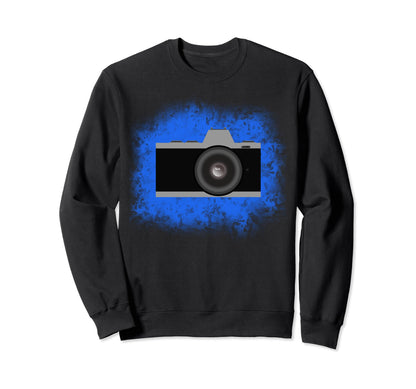 Blue Splash Slr Camera Sweatshirt - Streetwear Style for Adults - T-Shirt, Sweatshirt, Hoodie