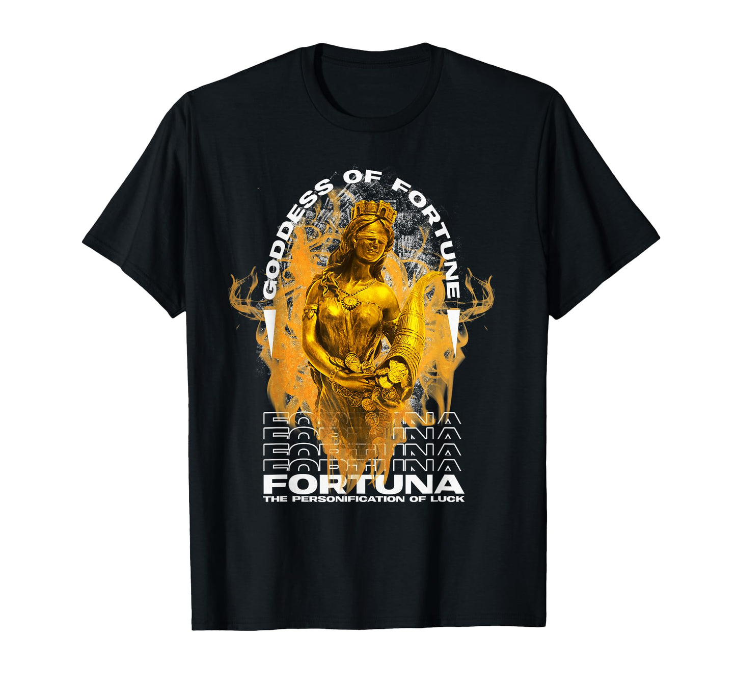 Fortuna Luck Roman Aesthetic Edgy T-Shirt - Custom Art Print for Adults - T-Shirt, Sweatshirt, Hoodie