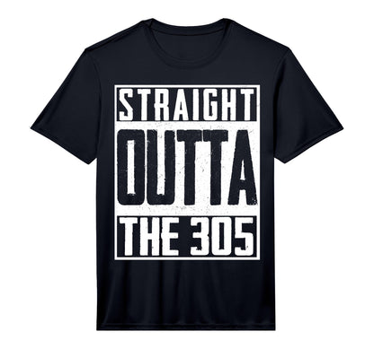 Mens Straight Outta 305 Miami T-Shirt - Aesthetic Graphic for Adults - T-Shirt, Sweatshirt, Hoodie