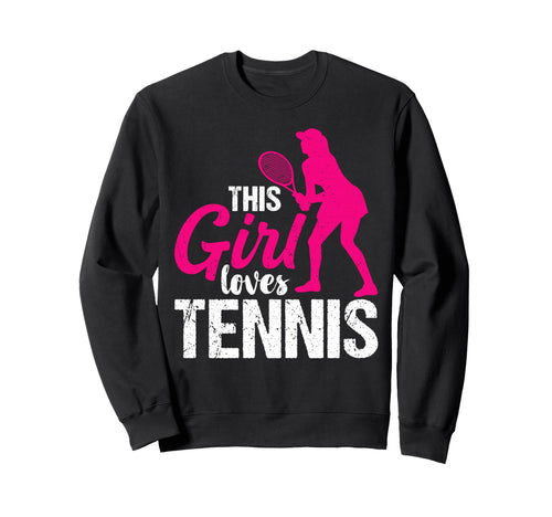 This Loves Tennis Game Day Female Sweatshirt - Novelty Apparel for Adults - T-Shirt, Sweatshirt, Hoodie