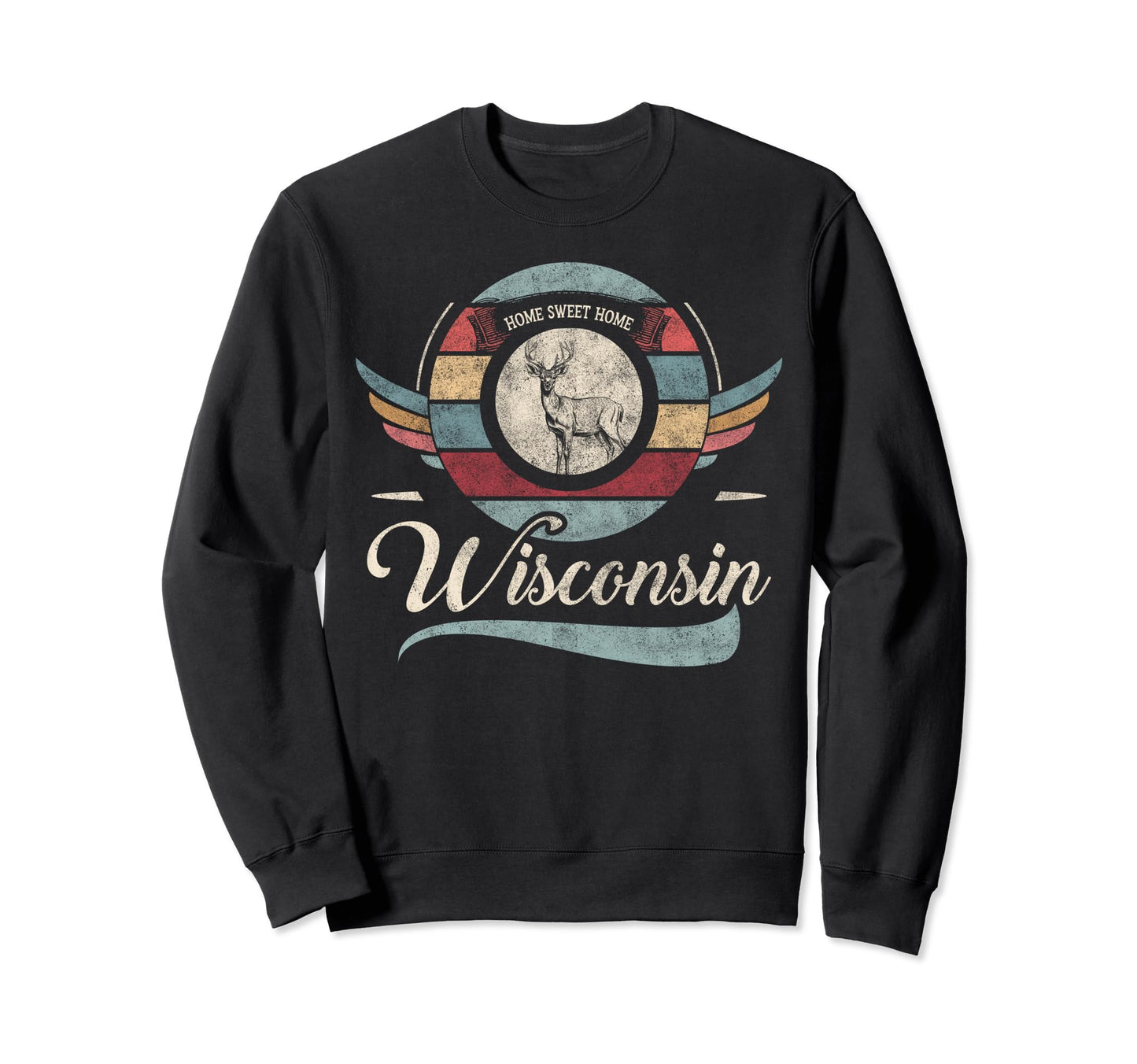 Wisconsin State Animal Deer Sweet Sweatshirt - Custom Art Print for Adults - T-Shirt, Sweatshirt, Hoodie