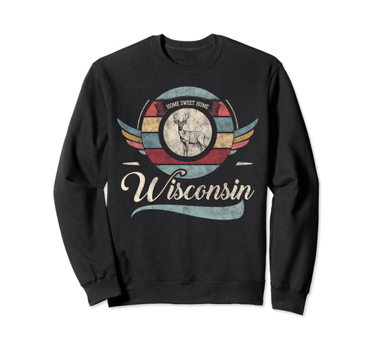 Wisconsin State Animal Deer Sweet Sweatshirt - Custom Art Print for Adults - T-Shirt, Sweatshirt, Hoodie