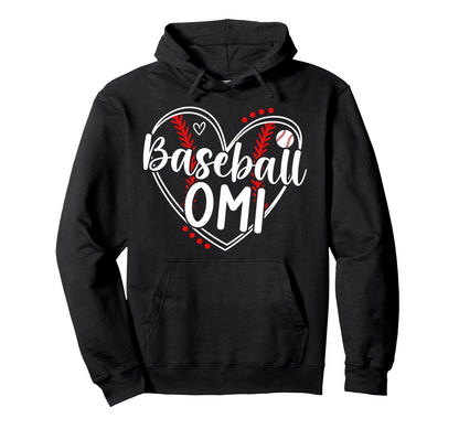 Baseball Omi Heart Omi Baseball Hoodie - Casual Everyday Wear for Adults - T-Shirt, Sweatshirt, Hoodie