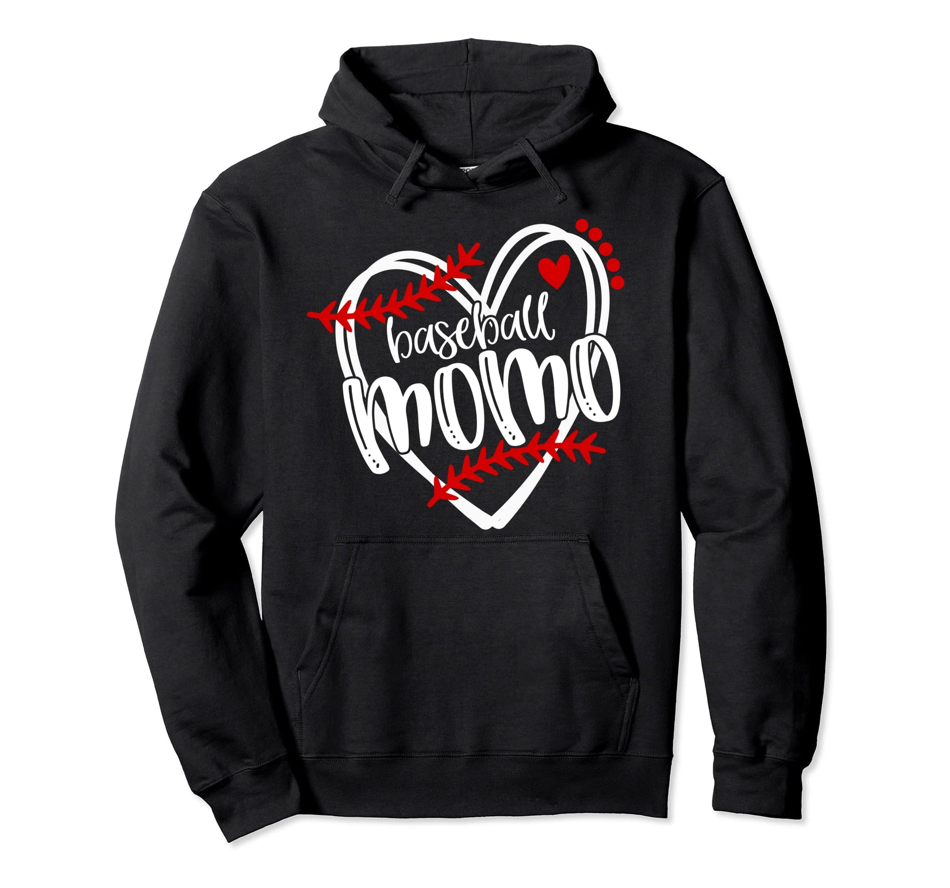 Baseball Momo Distressed Heart Hoodie - Casual Everyday Wear Men Women - T-Shirt, Sweatshirt, Hoodie