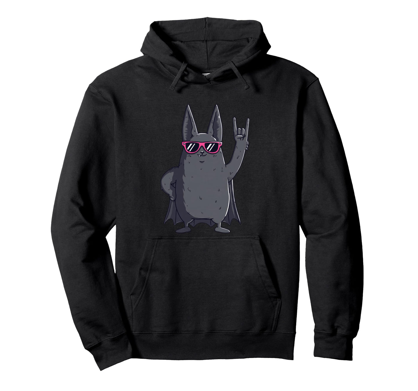 Funny Animal Cartoon Bat Hoodie - Aesthetic Graphic Men Women - T-Shirt, Sweatshirt, Hoodie