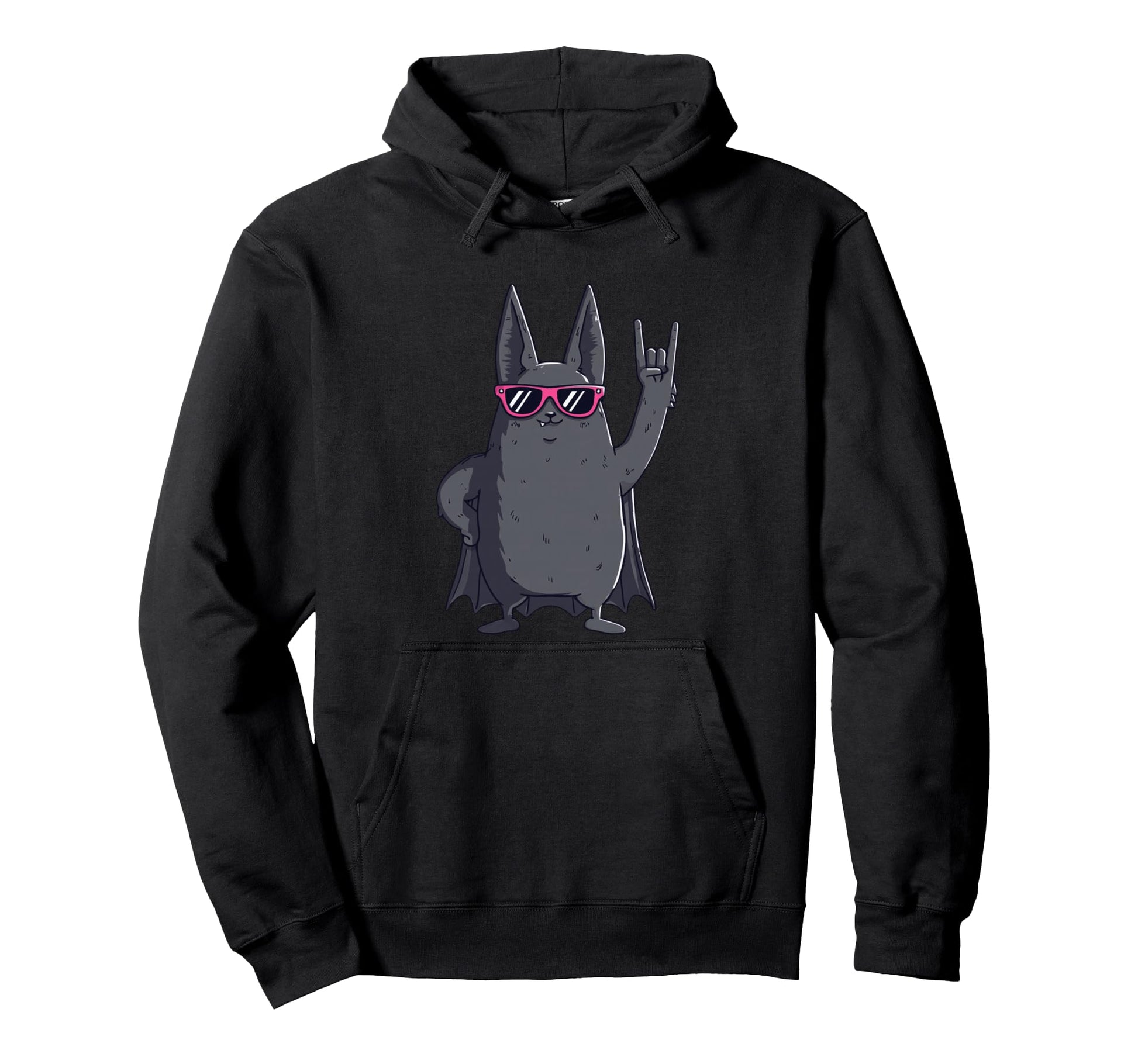 Funny Animal Cartoon Bat Hoodie - Aesthetic Graphic Men Women - T-Shirt, Sweatshirt, Hoodie