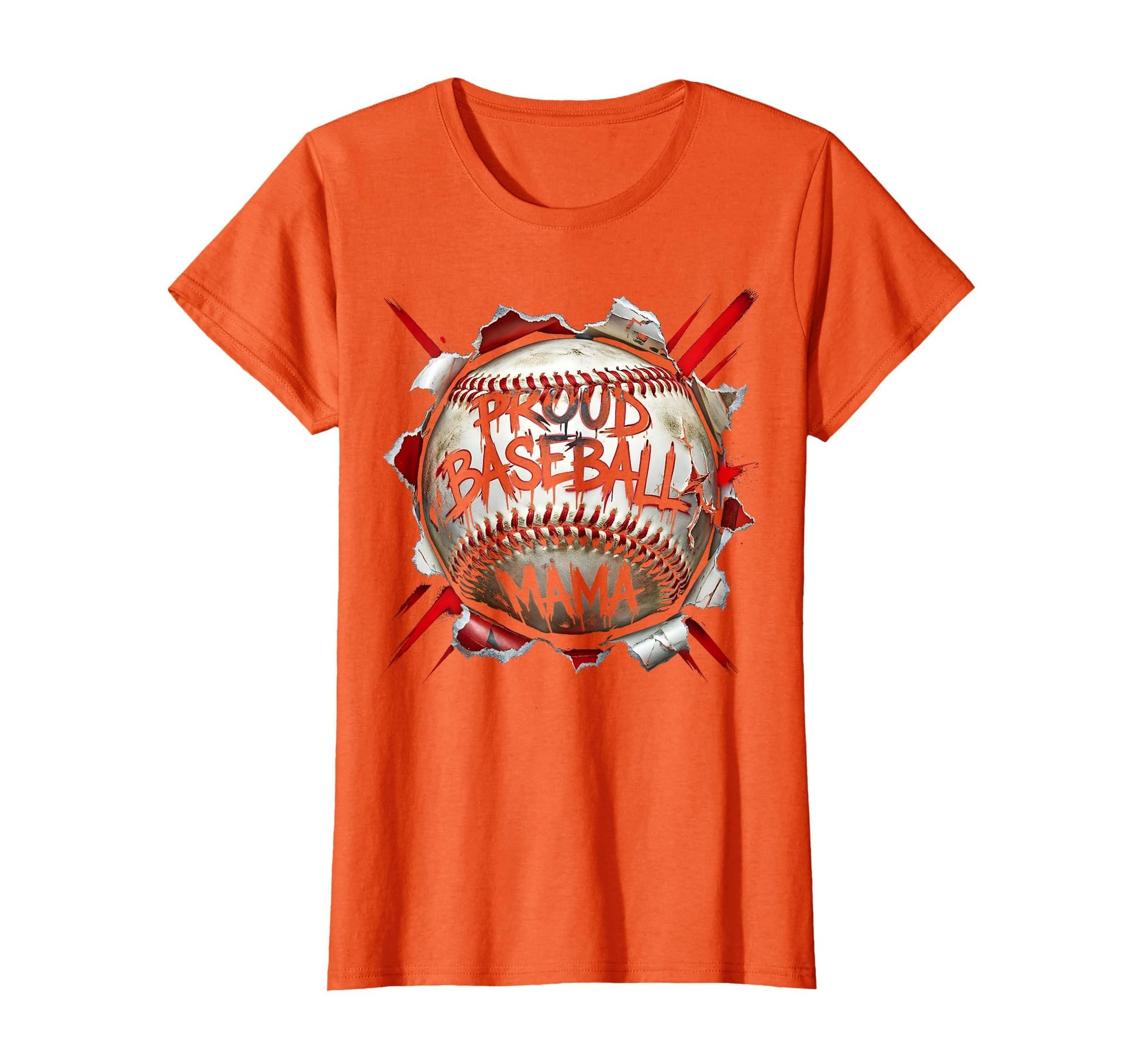 Proud Baseball Mama T-Shirt - Graphic Print Unisex - T-Shirt, Sweatshirt, Hoodie