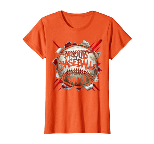 Proud Baseball Mama T-Shirt - Graphic Print Unisex - T-Shirt, Sweatshirt, Hoodie
