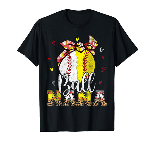 Softball Baseball Ball Nana Bandana T-Shirt - Custom Art Print for Adults - T-Shirt, Sweatshirt, Hoodie