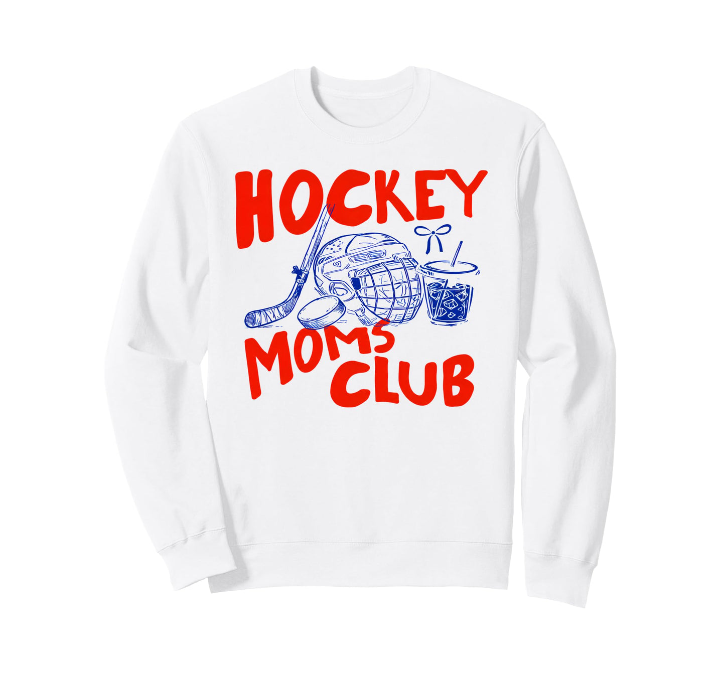 Hockey Moms Club Ice Sports Fan Sweatshirt - Trendy Graphic for Adults - T-Shirt, Sweatshirt, Hoodie