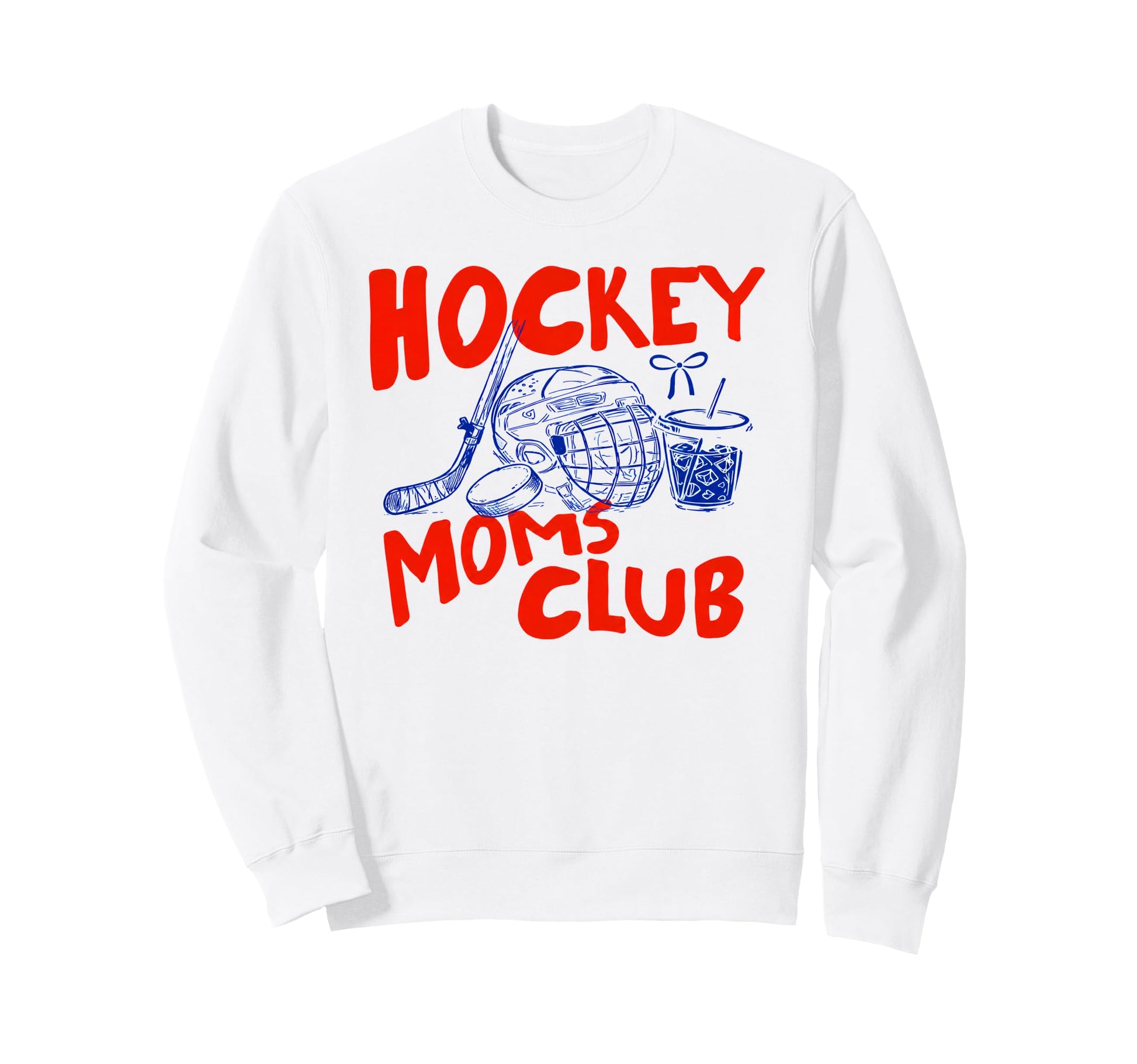 Hockey Moms Club Ice Sports Fan Sweatshirt - Trendy Graphic for Adults - T-Shirt, Sweatshirt, Hoodie