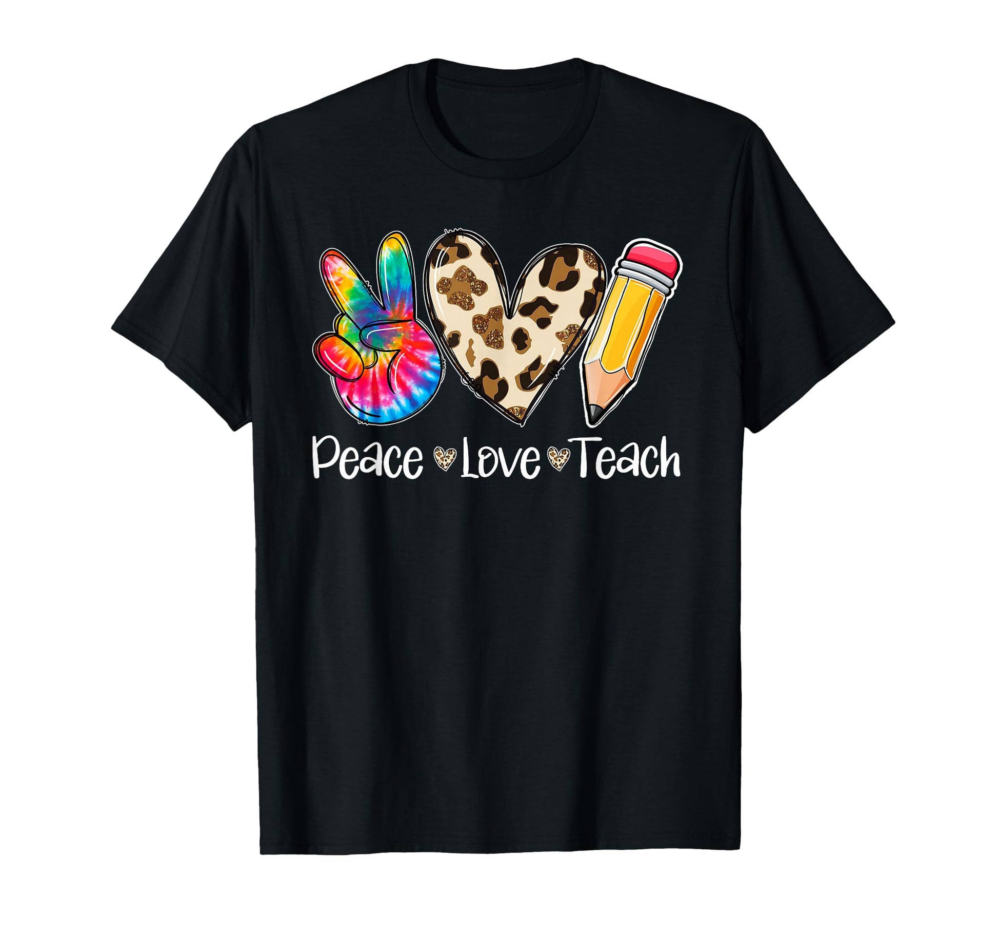 Tie Dye Hippie Peace Love Teach T-Shirt - Aesthetic Graphic Men Women - T-Shirt, Sweatshirt, Hoodie