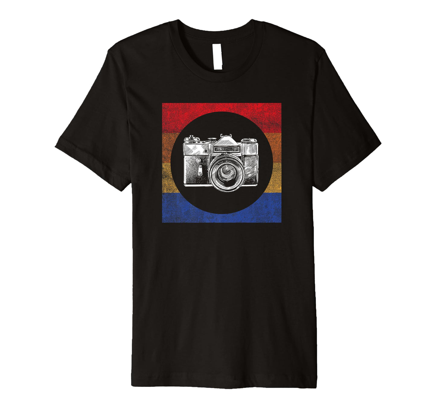 Trendy Camera Sketch Rainbow T-Shirt - Aesthetic Graphic for Adults - T-Shirt, Sweatshirt, Hoodie