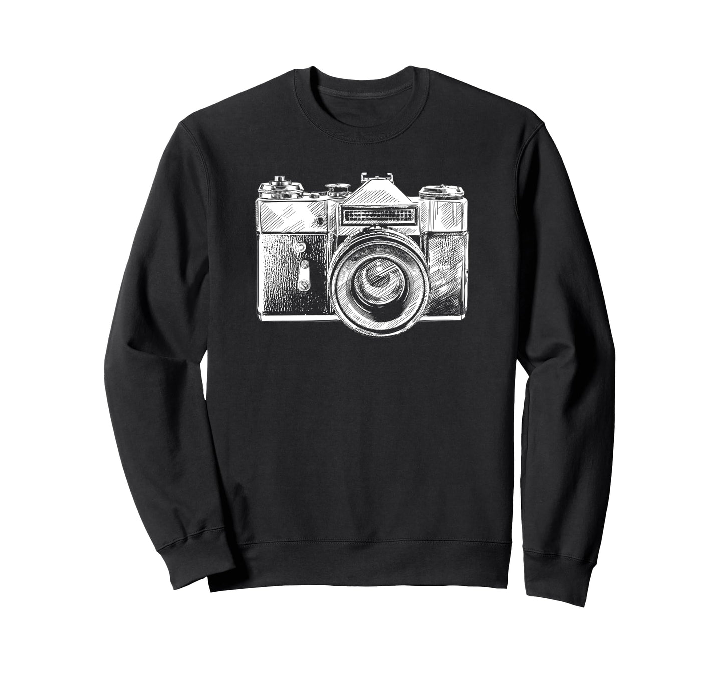 Trendy Camera Sketch Sweatshirt - Novelty Apparel Men Women - T-Shirt, Sweatshirt, Hoodie