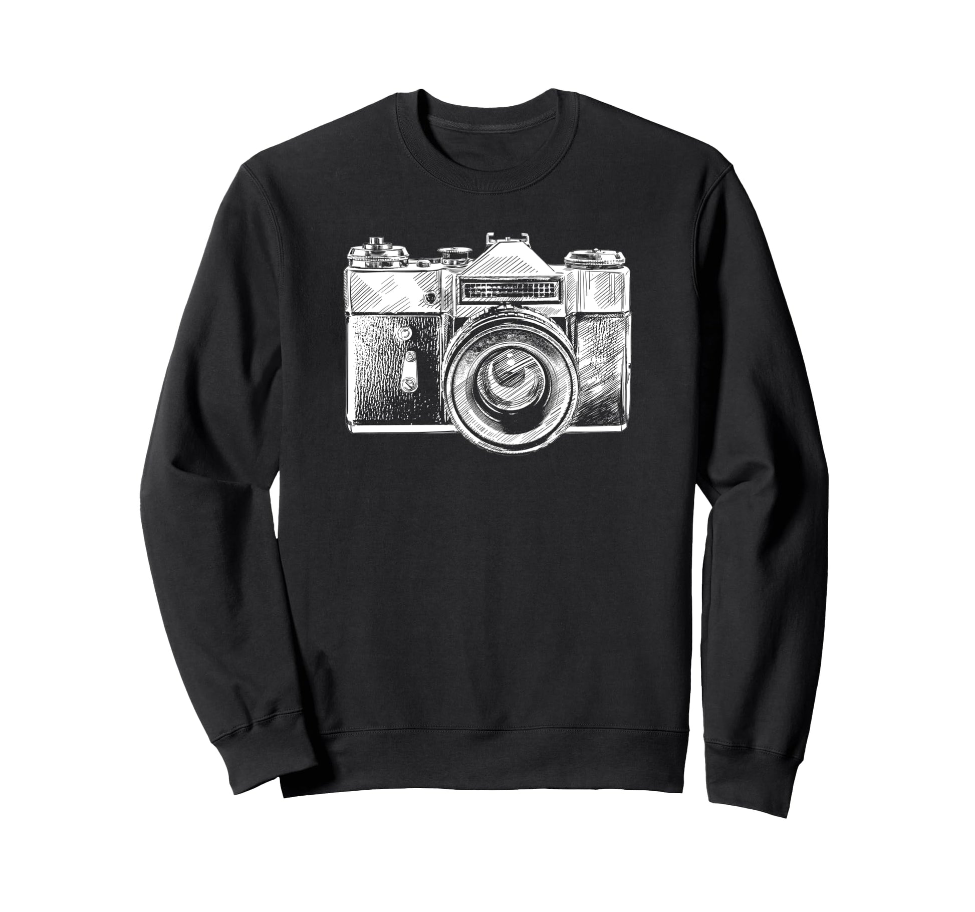 Trendy Camera Sketch Sweatshirt - Novelty Apparel Men Women - T-Shirt, Sweatshirt, Hoodie