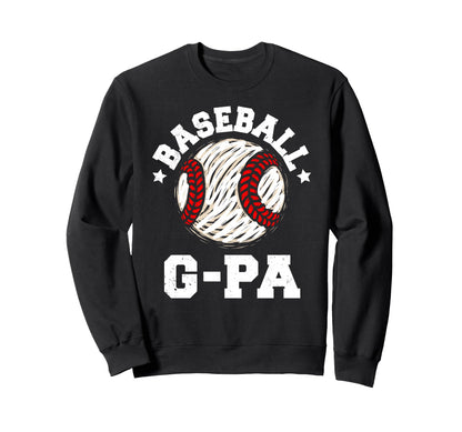 Baseball G Pa Distressed Funny Grandpa Sweatshirt - Trendy Graphic Unisex - T-Shirt, Sweatshirt, Hoodie