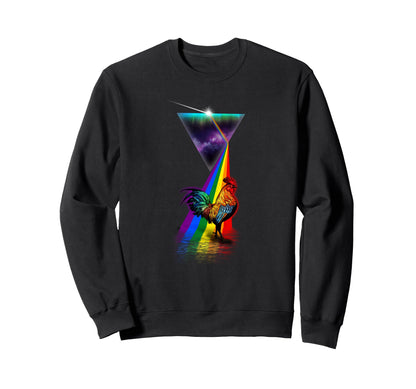 Prism Rooster Sweatshirt - Custom Art Print Unisex - T-Shirt, Sweatshirt, Hoodie