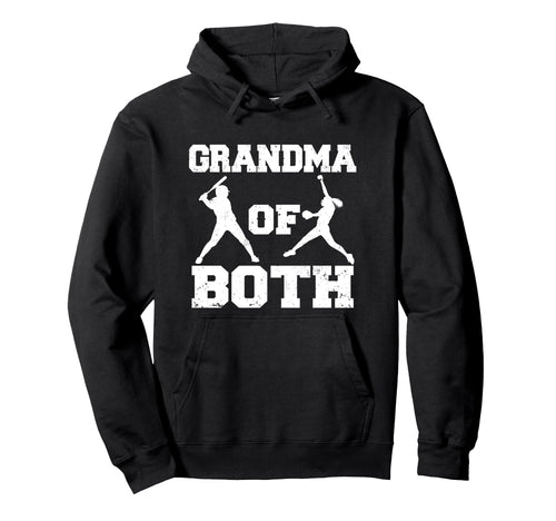 Grandma Both Funny Baseball Softball Hoodie - Aesthetic Graphic Men Women - T-Shirt, Sweatshirt, Hoodie