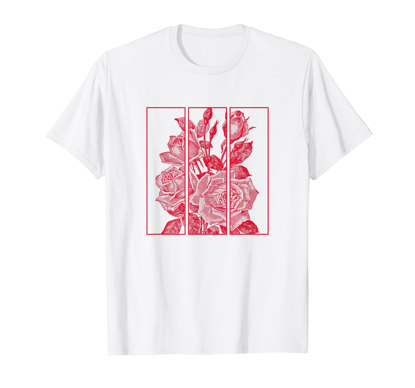 Red Roses Aesthetic Soft Grunge T-Shirt - Custom Art Print Men Women - T-Shirt, Sweatshirt, Hoodie
