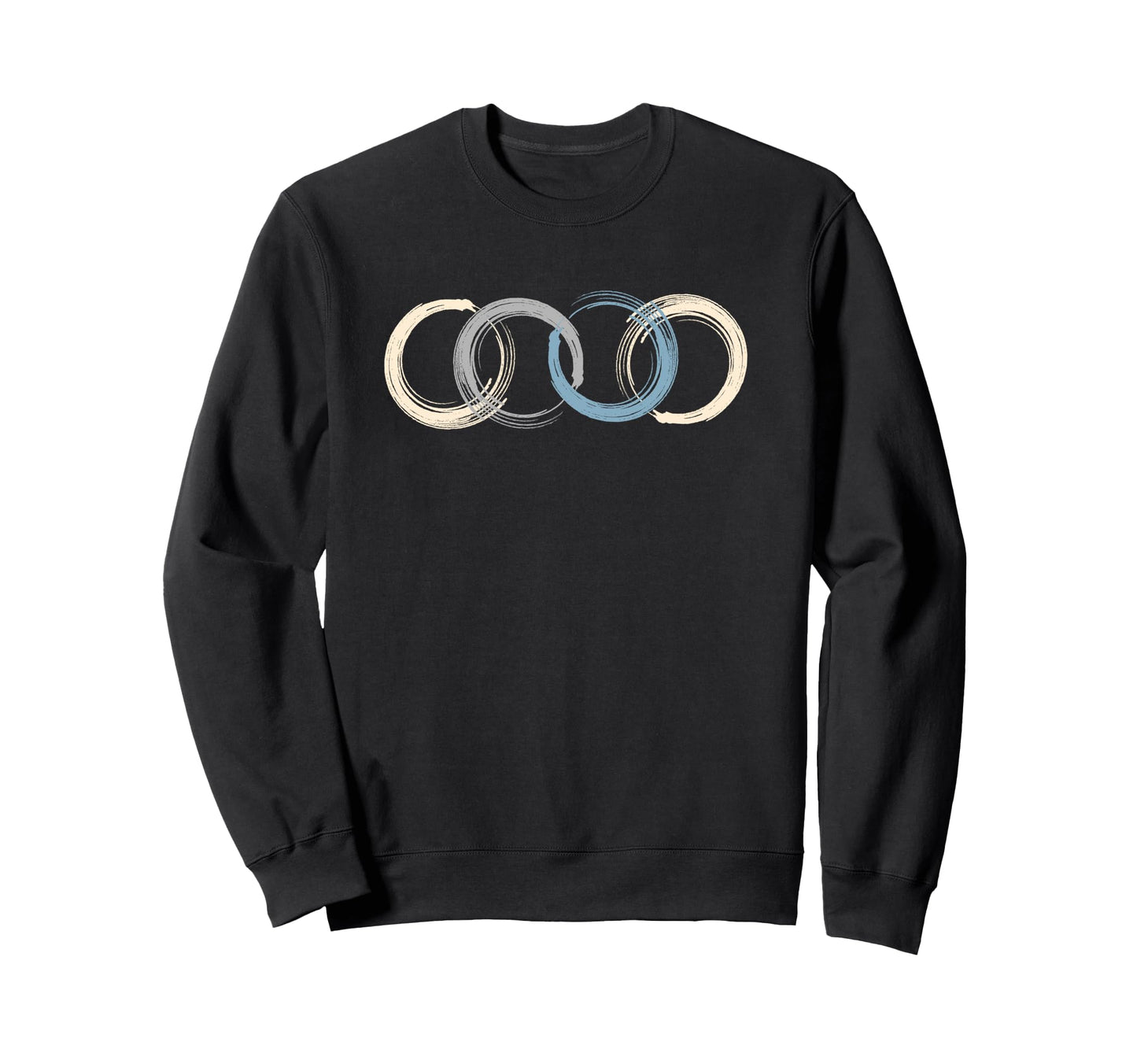 Minimalist Boho Zen Interlocking Sweatshirt - Aesthetic Graphic for Adults - T-Shirt, Sweatshirt, Hoodie