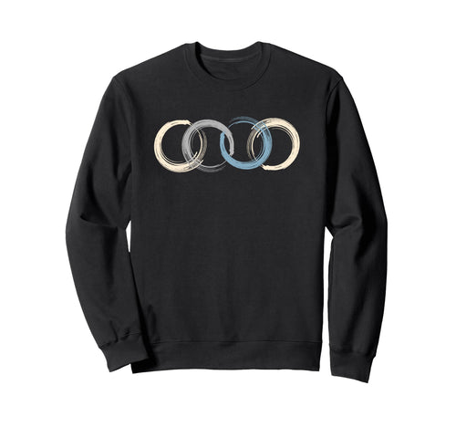 Minimalist Boho Zen Interlocking Sweatshirt - Aesthetic Graphic for Adults - T-Shirt, Sweatshirt, Hoodie