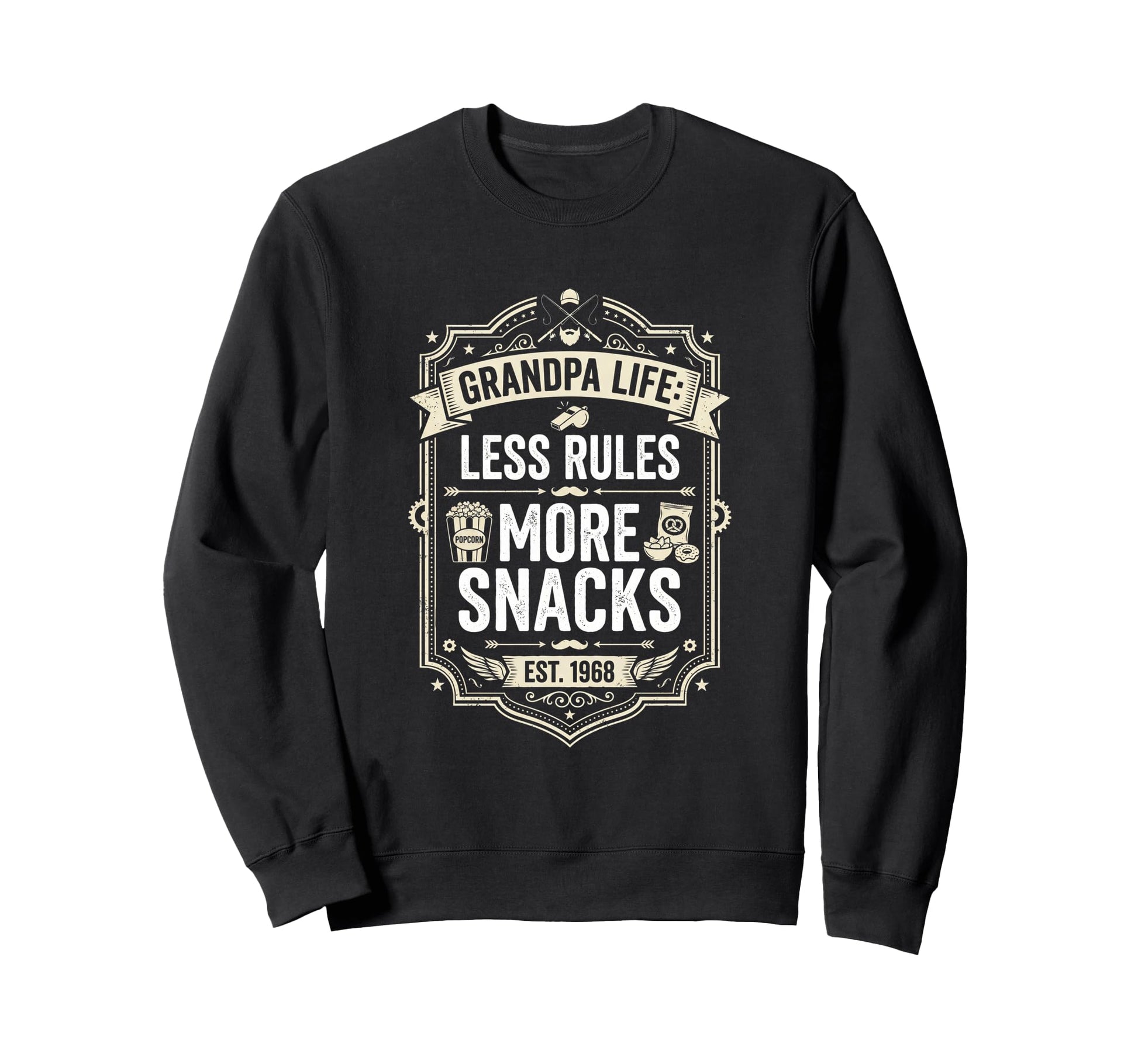 Fathers Day Funny Less Rules More Sweatshirt - Minimalist Print for Adults - T-Shirt, Sweatshirt, Hoodie