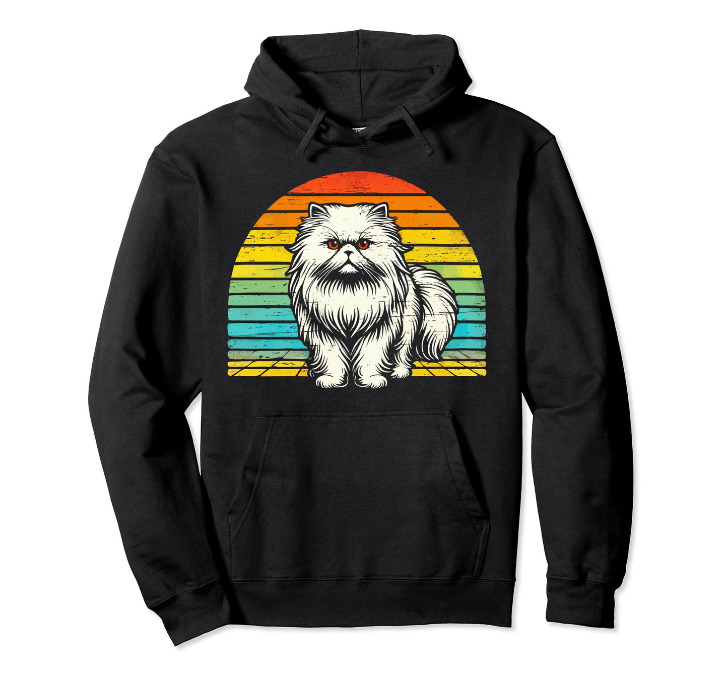 Persian Cat Sunset Hoodie - Graphic Print Unisex - T-Shirt, Sweatshirt, Hoodie