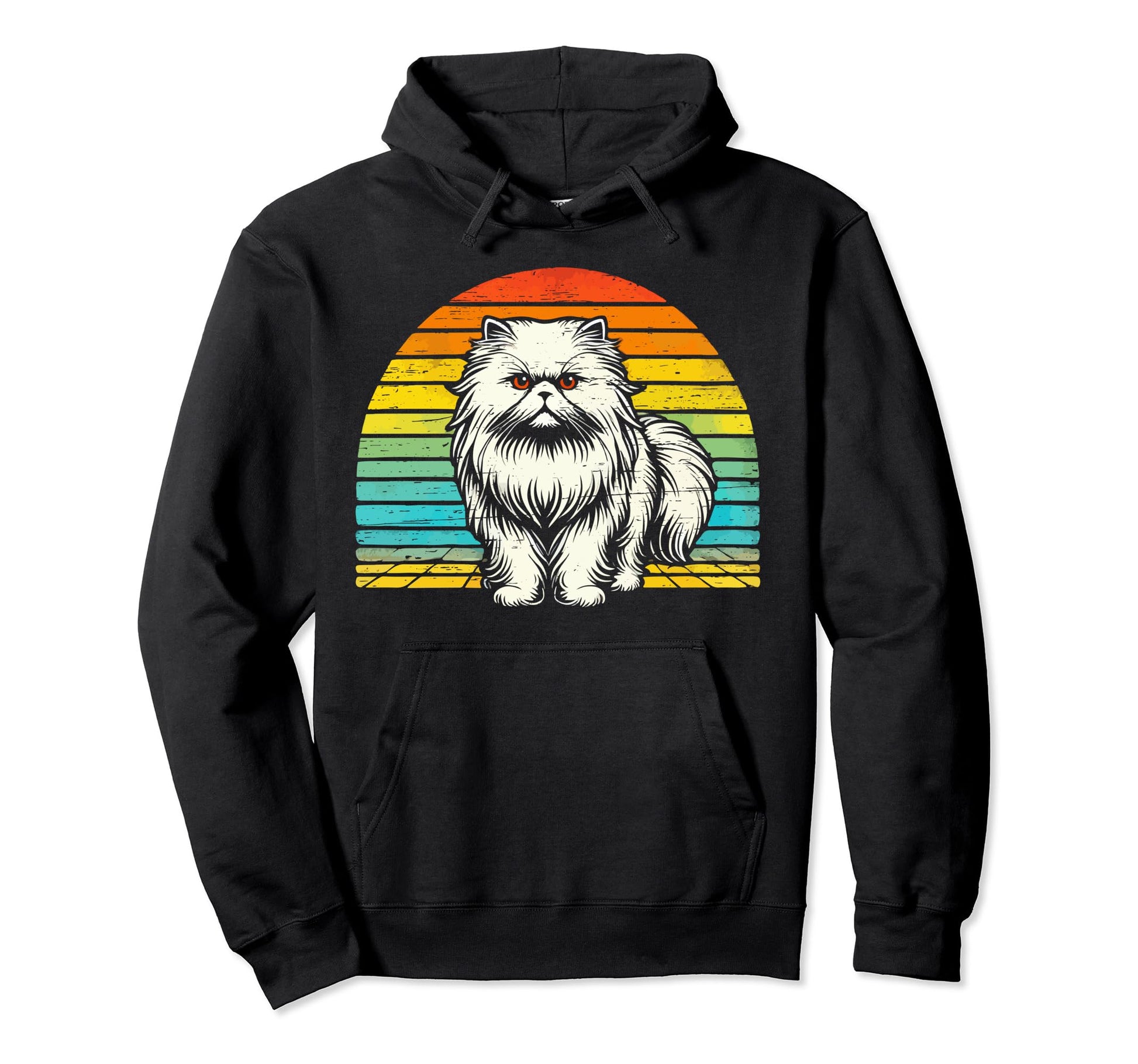 Persian Cat Sunset Hoodie - Graphic Print Unisex - T-Shirt, Sweatshirt, Hoodie