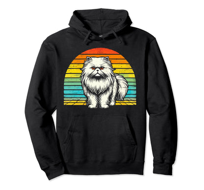 Persian Cat Sunset Hoodie - Graphic Print Unisex - T-Shirt, Sweatshirt, Hoodie