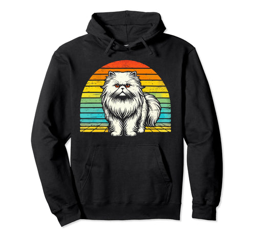 Persian Cat Sunset Hoodie - Graphic Print Unisex - T-Shirt, Sweatshirt, Hoodie