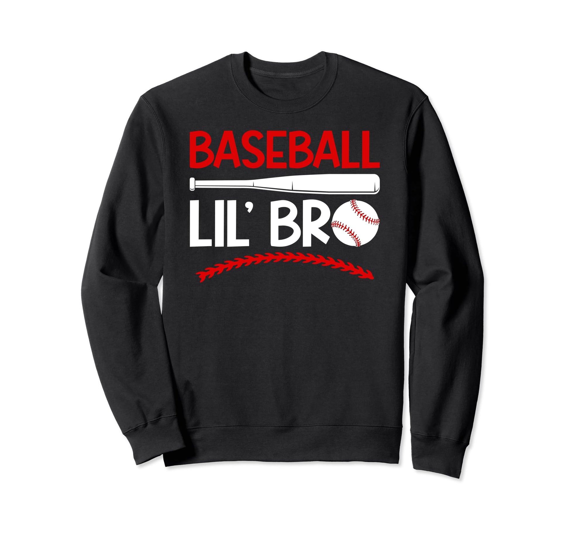 Lil Bro Baseball Brother Sweatshirt - Fun Novelty Design for Adults - T-Shirt, Sweatshirt, Hoodie