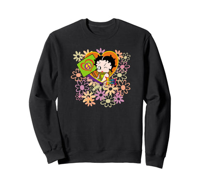Betty Boop Peace Love And Boop Sweatshirt - Graphic Print Unisex - T-Shirt, Sweatshirt, Hoodie