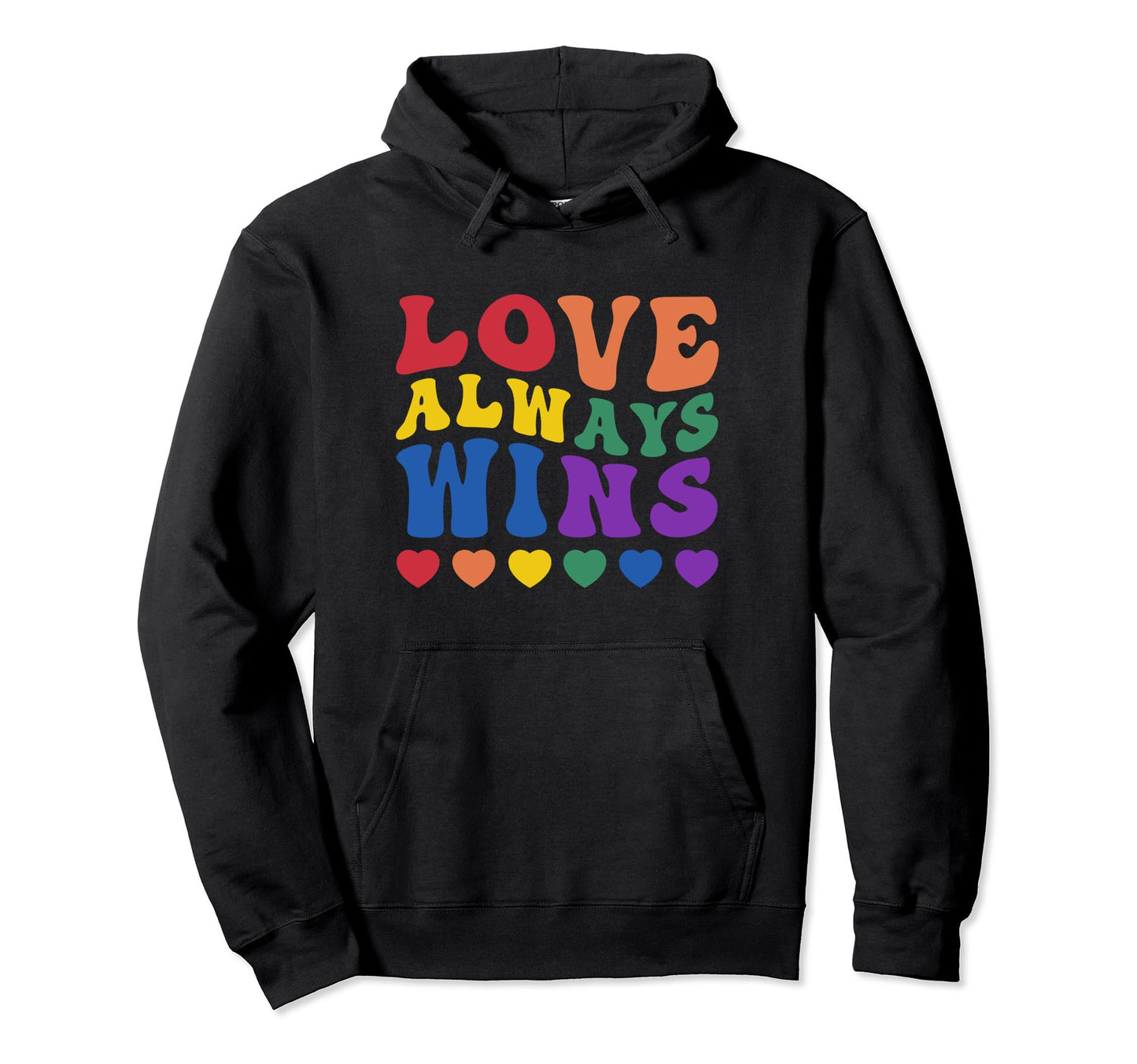 Gay Pride Rainbow Groovy Lgbtq Love Hoodie - Casual Everyday Wear Unisex - T-Shirt, Sweatshirt, Hoodie