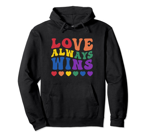 Gay Pride Rainbow Groovy Lgbtq Love Hoodie - Casual Everyday Wear Unisex - T-Shirt, Sweatshirt, Hoodie