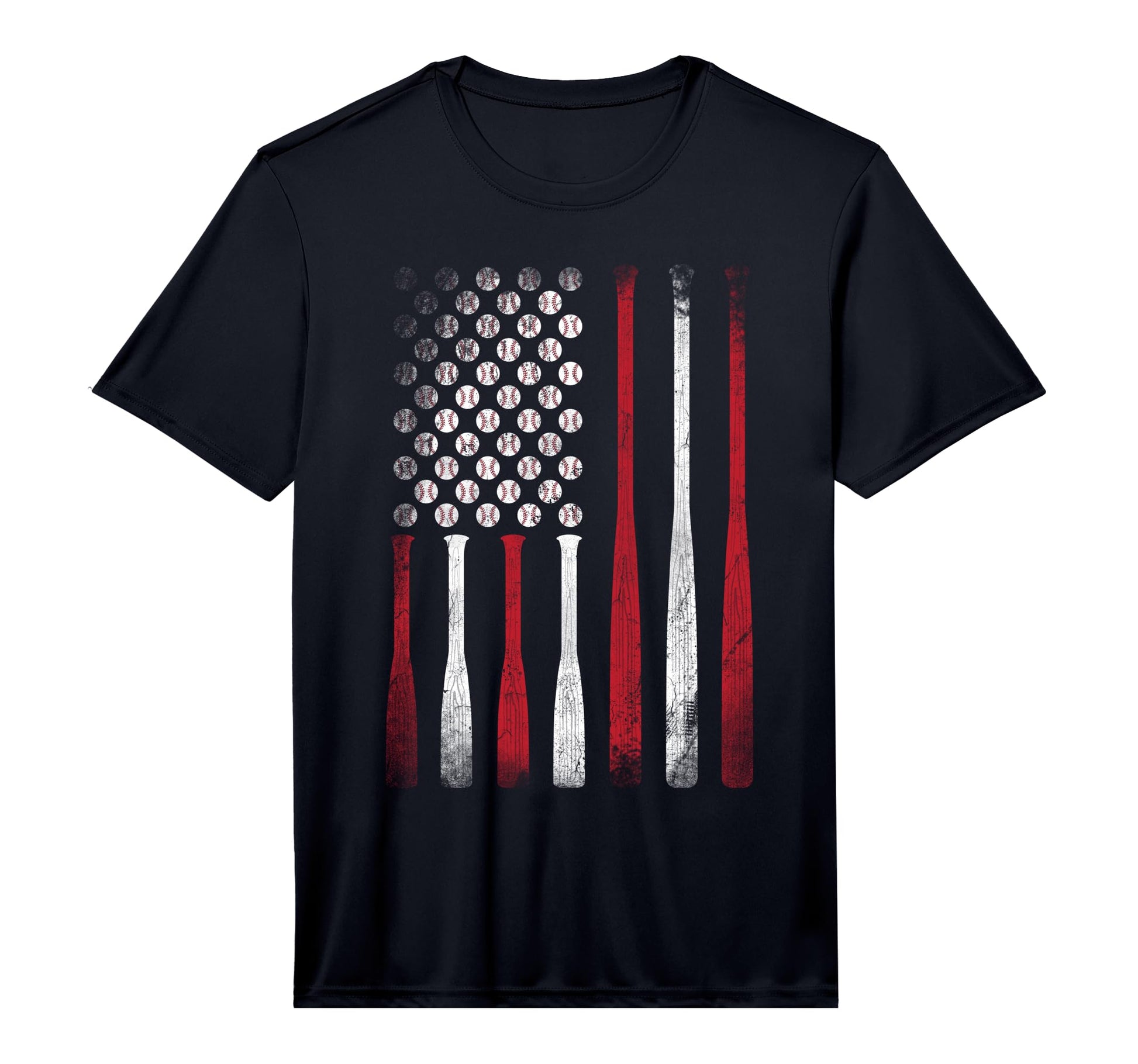American Flag Baseball Team T-Shirt - Minimalist Print Men Women - T-Shirt, Sweatshirt, Hoodie