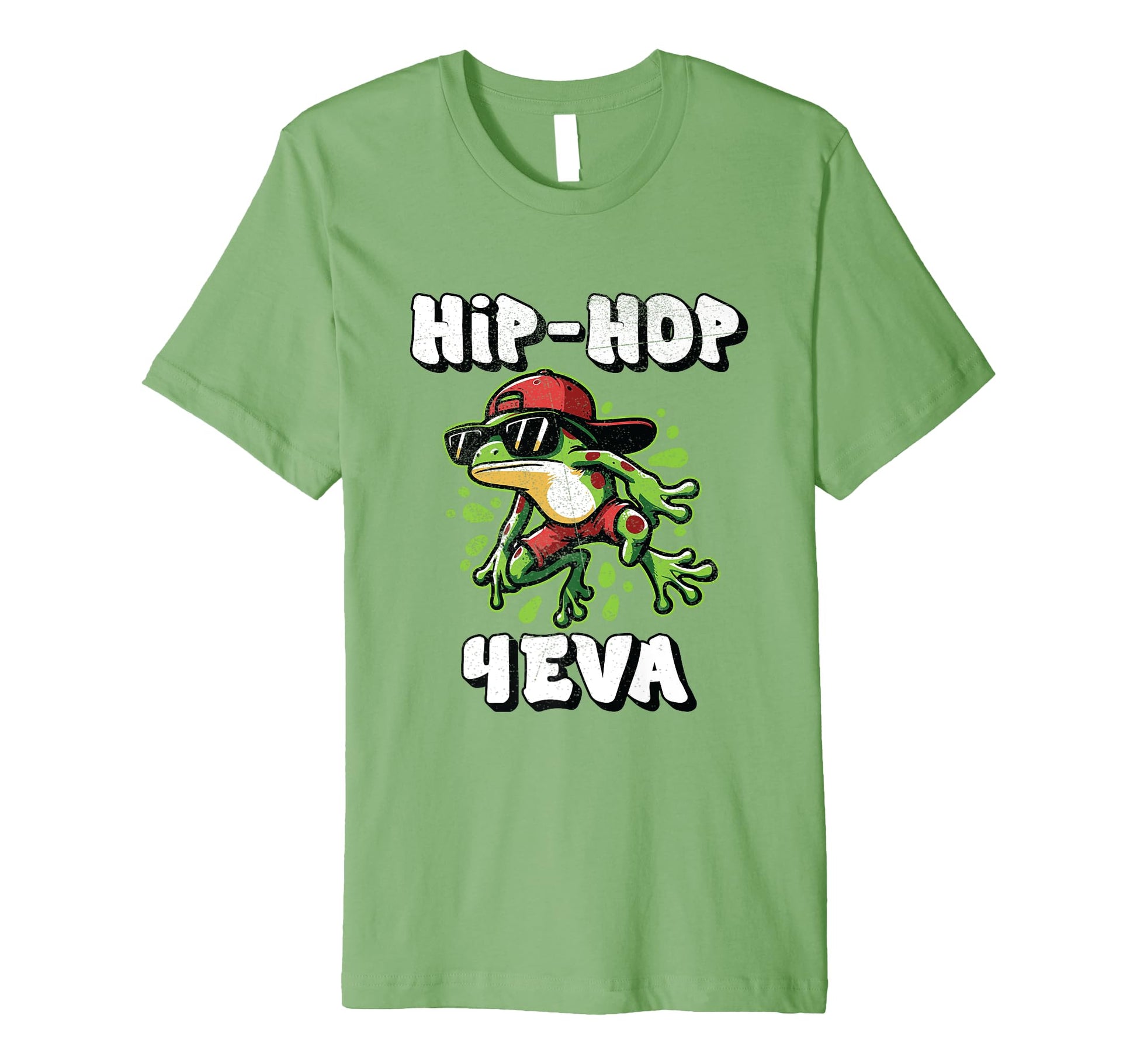 Hip Hop 4 Eva Frog Red Hat Shorts 80S T-Shirt - Custom Art Print Men Women - T-Shirt, Sweatshirt, Hoodie