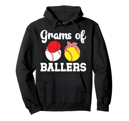 Grams Ballers Baseball Softball Grams Hoodie - Fun Novelty Design Unisex - T-Shirt, Sweatshirt, Hoodie