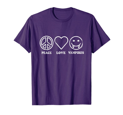 Peace Love Vampires T-Shirt - Fun Novelty Design Men Women - T-Shirt, Sweatshirt, Hoodie