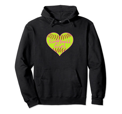 Softball Heart Softball Great American Hoodie - Trendy Graphic Men Women - T-Shirt, Sweatshirt, Hoodie