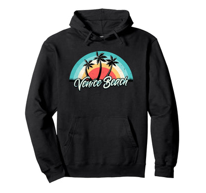 Matching Vacation Sunset Venice Beach Hoodie - Graphic Print Men Women - T-Shirt, Sweatshirt, Hoodie