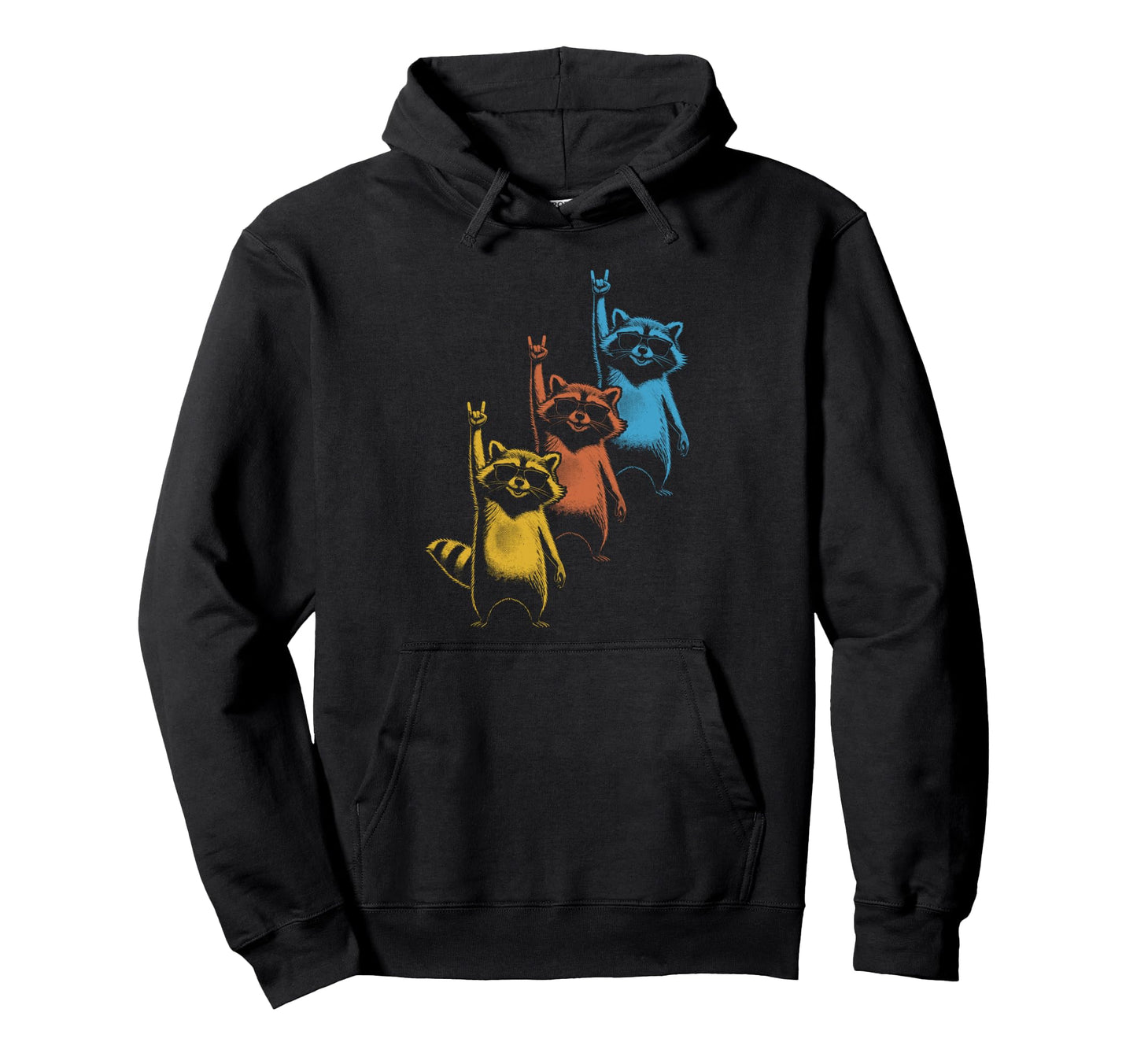 Raccoon Rock Music Gift Rock Hoodie - Casual Everyday Wear for Adults - T-Shirt, Sweatshirt, Hoodie