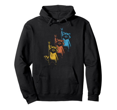 Raccoon Rock Music Gift Rock Hoodie - Casual Everyday Wear for Adults - T-Shirt, Sweatshirt, Hoodie